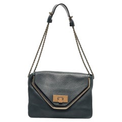 Used Chloe Green Leather Medium Sally Shoulder Bag