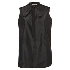 Christian Dior Black Silk Sleeveless Shirt S