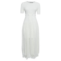 Christopher Esber White Deconstruct Cocoon Mesh Tee Dress S