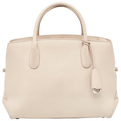 Dior Light Cream Leather Large Open Bar Tote