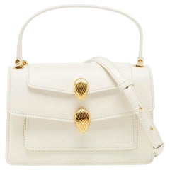 Bvlgari X Alexander Wang White Leather Serpenti Forever Belt Bag