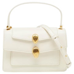 Bvlgari X Alexander Wang White Leather Serpenti Forever Belt Bag 