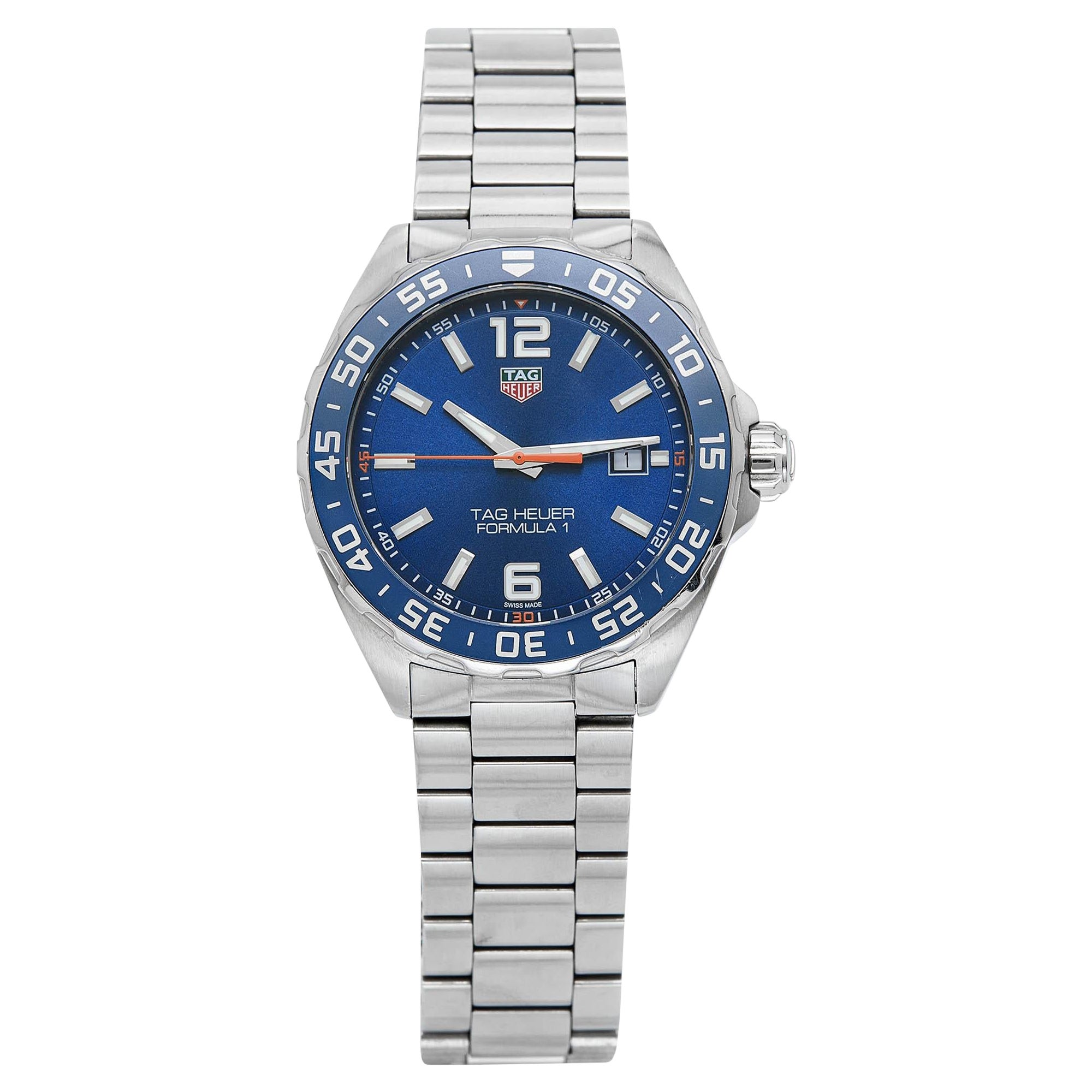 Tag Heuer Blue Stainless Steel Formula 1 WAZ1010.BA0842 Men's Wristwatch 43 mm