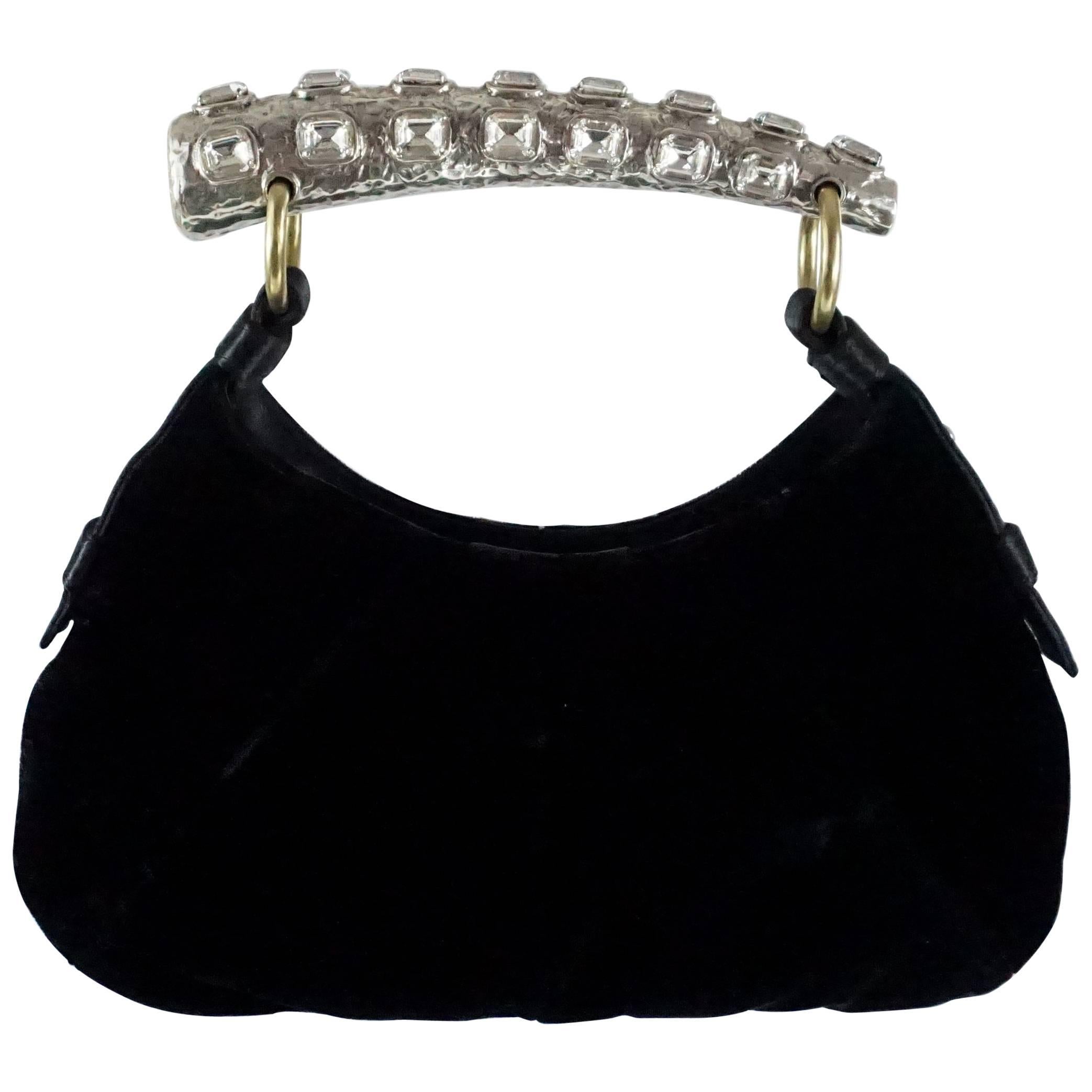 Iconic Tom Ford for Yves Saint Laurent Mombasa Black Embellished Leather Bag  at 1stDibs