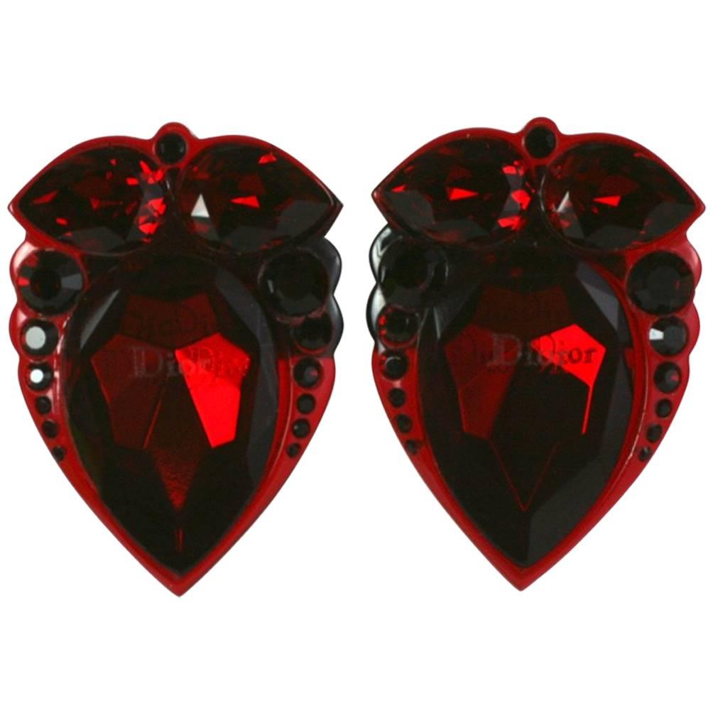   Boucles d'oreilles en lucite et cristal Swarovski John Galliano pour Christian Dior, P/E 2004 en vente