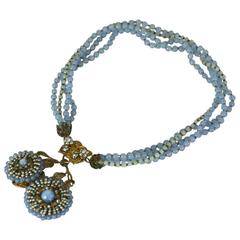 Retro Miriam Haskell Intricate Multi Strand Necklace