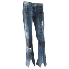 Dolce and Gabbana Ripped Grunge Jeans with Rhinestone Brooches - S at  1stDibs | dolce gabbana ripped jeans, dolce and gabbana ripped jeans