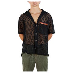 Morphew Collection'S Camicia in pizzo di cotone nero