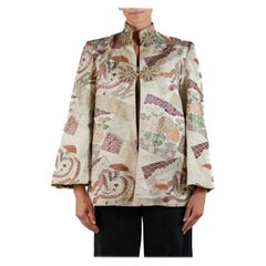 1940S Japanese Kimono Silk Brocade Jacket