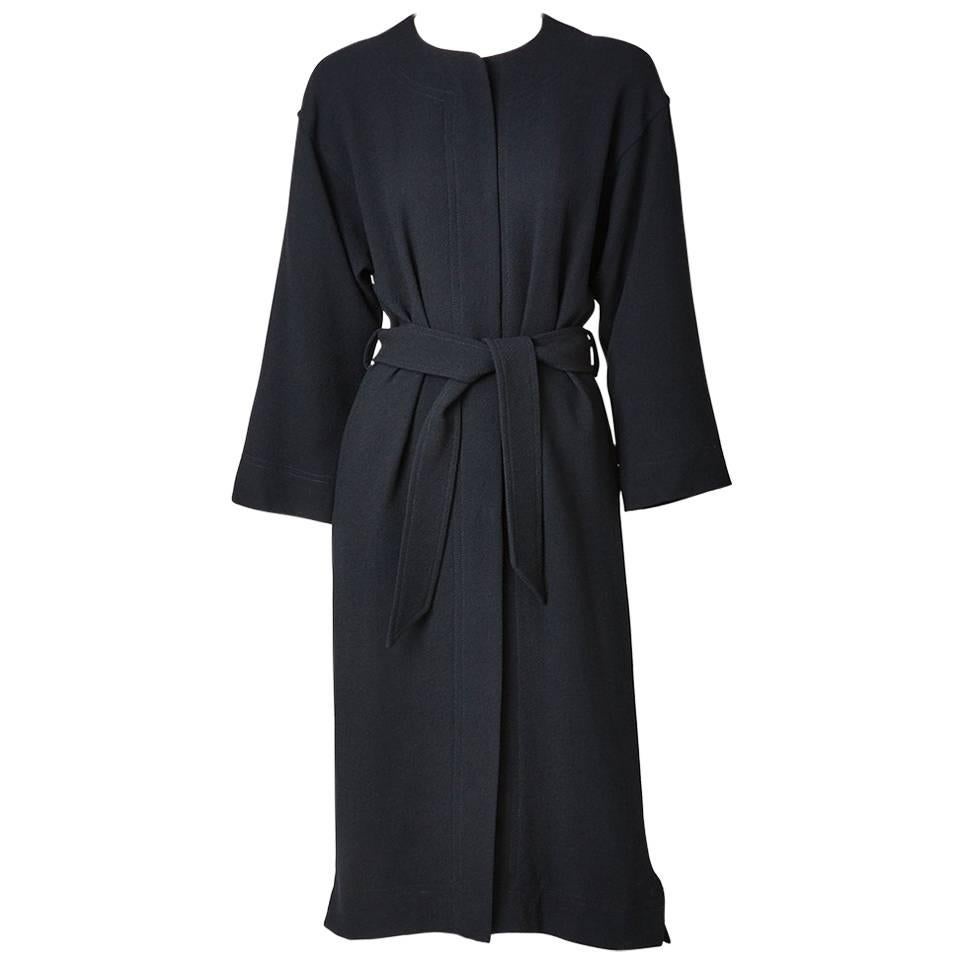 Jean Muir Wool Crepe Belted Coat/Dress