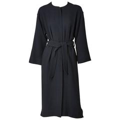 Vintage Jean Muir Wool Crepe Belted Coat/Dress