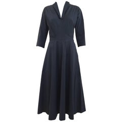 1950s Claire Mccardell Black Silk Cocktail  dress
