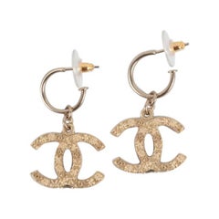 Chanel Golden Metal CC Earrings, 2005