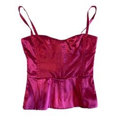 Rose  Top bustier en soie Dolce & Gabbana 