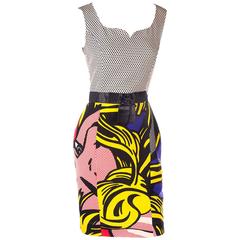 Moschino Cheap and Chic Pop Art Roy Lichtenstein Dress