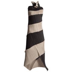 Issey Miyake pleated striped dress, circa 1990 7