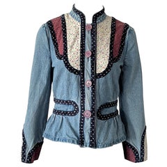 Marc Jacobs archivo 2000s chaqueta vaquera y estampado floral patchwork