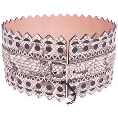 ALAIA Belt - python leather 9