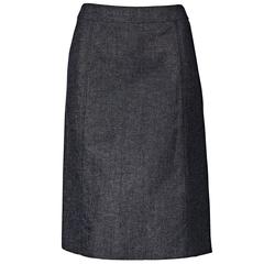 Blue Retro Chanel Denim Skirt