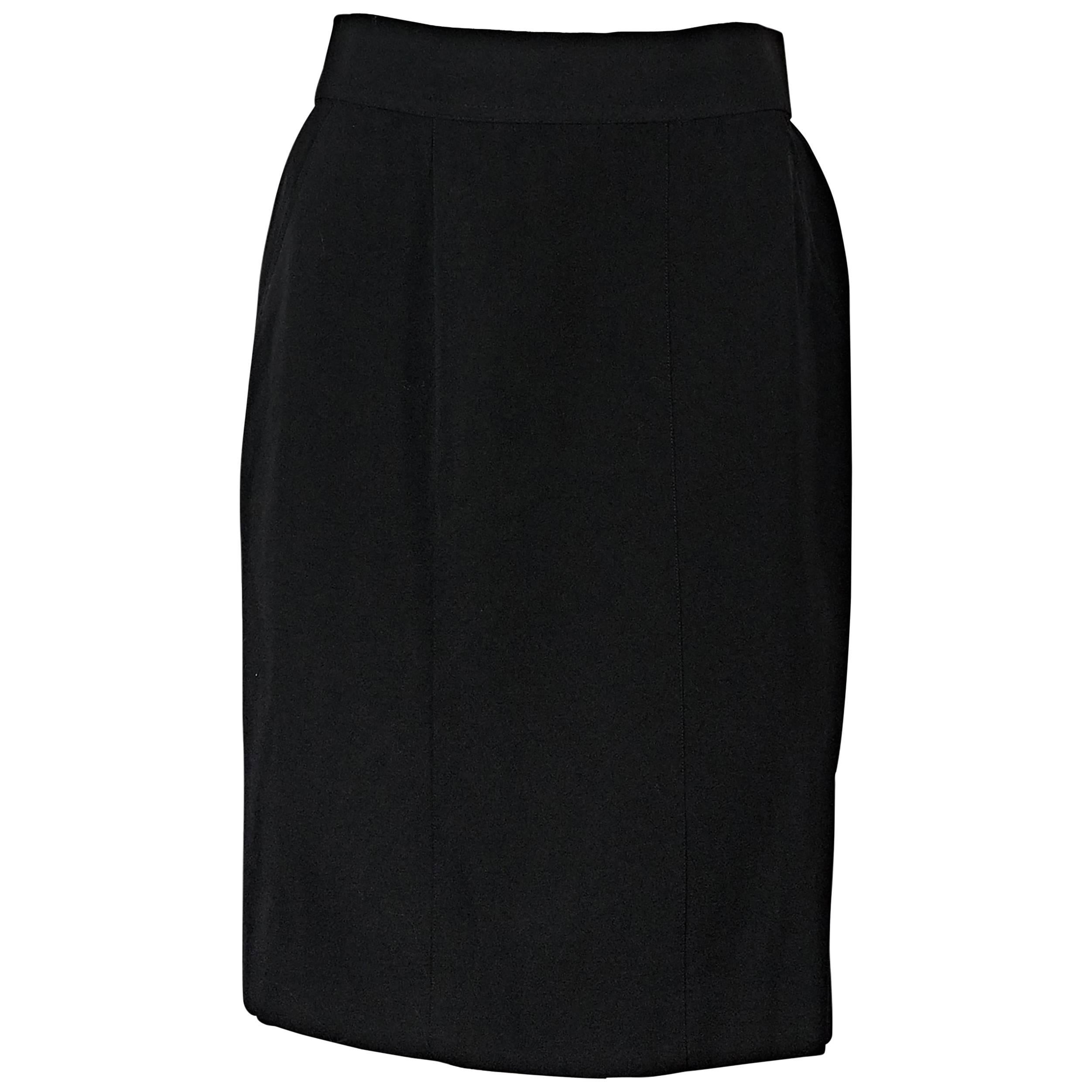 Black Vintage Chanel Skirt