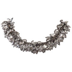 Vintage Art Deco Influenced Lush Crystal Choker Necklace