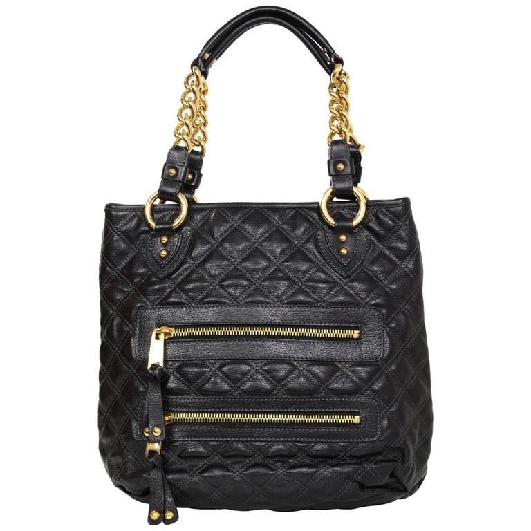 Marc Jacobs Black Quilted Leather Tote For Sale at 1stDibs