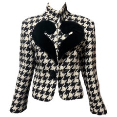 Retro Moschino Cheap & Chic Houndstooth Question Mark Jacket