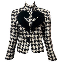 Moschino Cheap and Chic - Veste pied-de-poule point d'interrogation