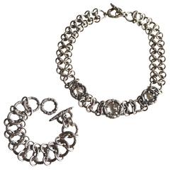 Stephen Dweck Crystal and Sterling Necklace 