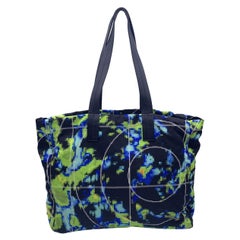 Prada Multicolor Tessuto Nylon Radar Print Tote Shoulder Bag