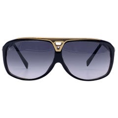 Louis Vuitton Schwarz Gold Nachweis Aviator Z0350E 66/7 Sonnenbrille
