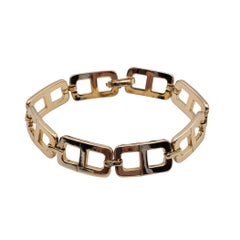 Christian Dior Vintage Gold Metallkette Glieder CD Logo-Armband