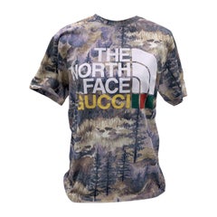 Gucci The North Face Edition Forest Camo T-Shirt aus Baumwolle Größe XXS