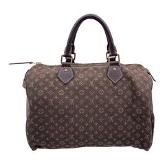 Bolso Louis Vuitton Marrón Idylle Monograma Mini Lienzo Lin Speedy 30