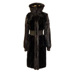 TOM FORD for YVES SAINT LAURENT BEAVER and FOX FUR RUNWAY COAT