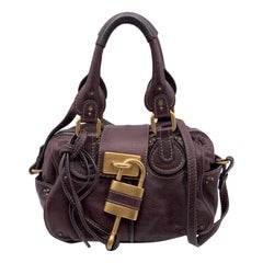 Chloe Brown Leder Paddington Tasche Tote Satchel Handtasche