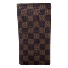 Louis Vuitton Damier Ebene Canvas Vertical Bifold Wallet N61823