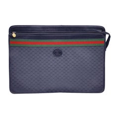 Gucci Used Black Monogram Canvas Portfolio Document Holder