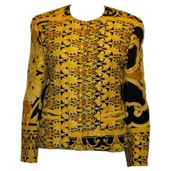 Vintage Mondi , Gelb und Schwarz  Jacke im Stil von Versace