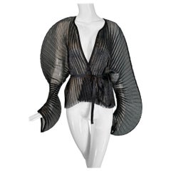 Sid Neigum Primavera 2018 RTW Firma Escultura Plisado Plisado Envoltura Top