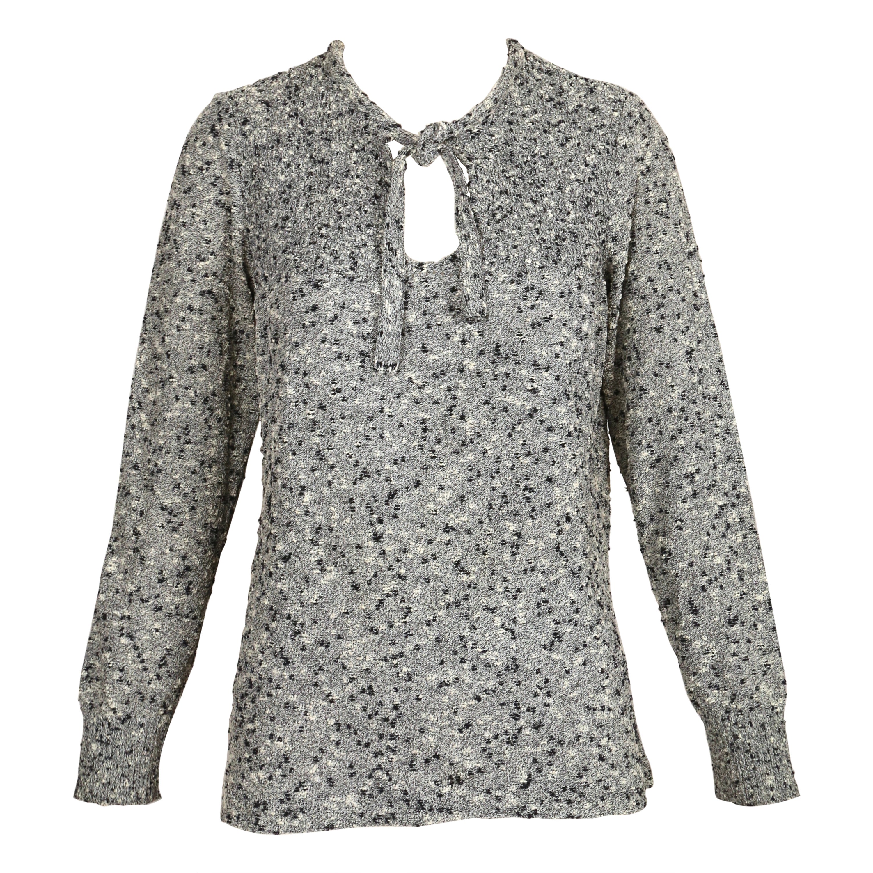 1970's COURREGES boucle knit sweater top For Sale
