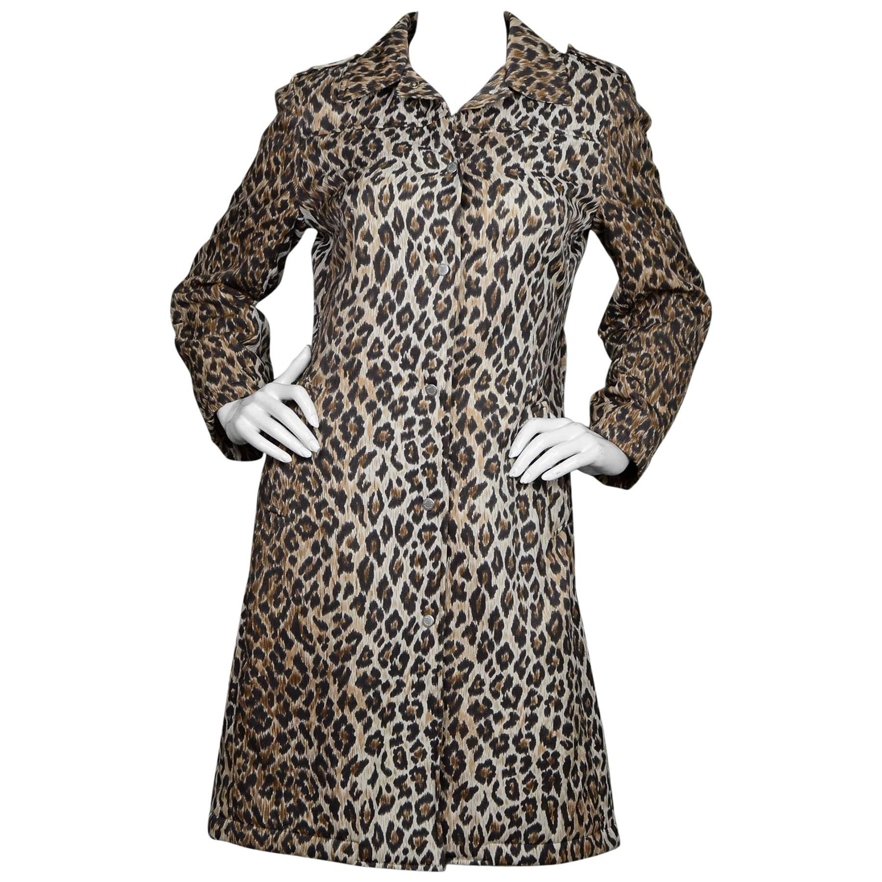 Dolce & Gabbana Leopard Print Peacoat sz IT42