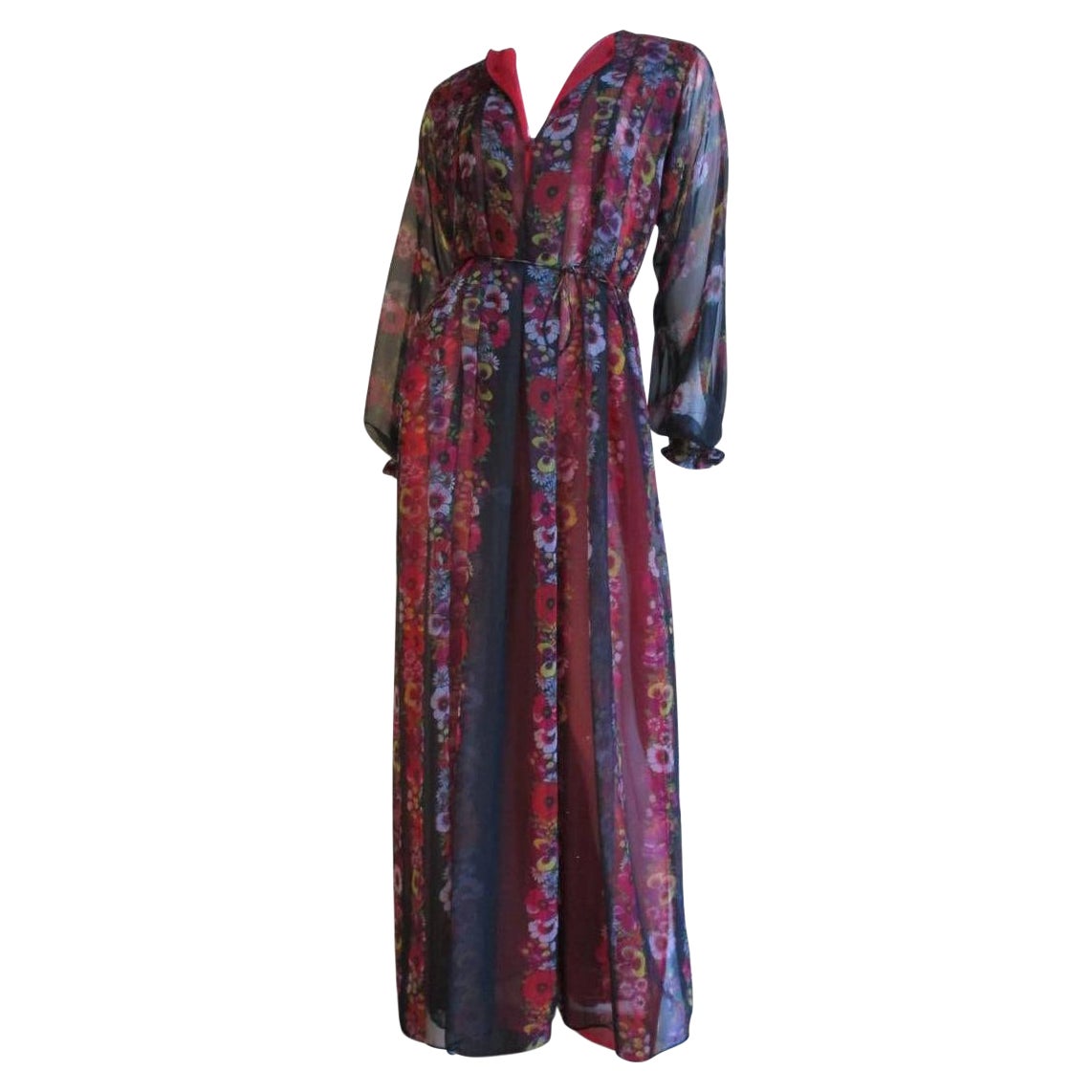 Giorgio Sant'Angelo Silk Maxi Dress 1970s For Sale