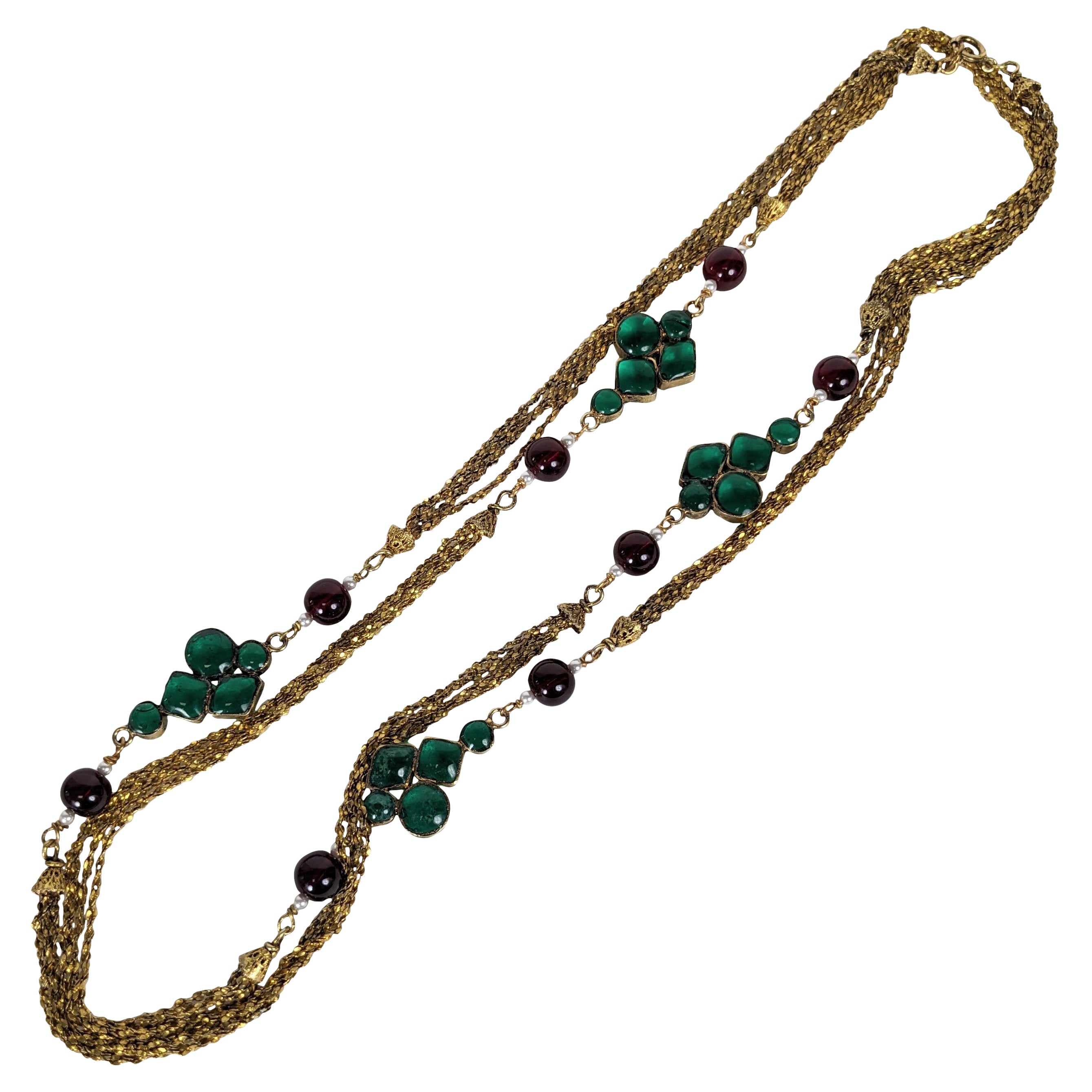 Frühes Maison Goossens for Chanel Aufwändiges byzantinisches Sautoir im Angebot