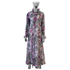 A spectacular vintage 1970’s patterned long evening dress