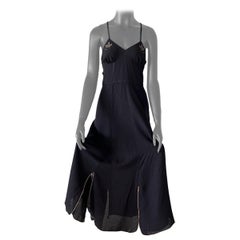 Vestido de fiesta vintage único con bordados florales