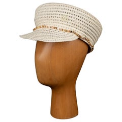 Maison Michel Cotton and Hemp Cap Edged