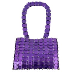 Vintage Paco Rabanne  Metallic Purple Brass Pastilles Bag, 1969