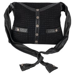 Chanel Girl Bag mit schwarzem Tweed, Lurex und Lammleder, 2014