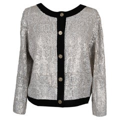 Veste en cachemire noir et blanc de Chanel, 2008